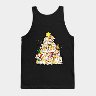 Corgi tree christmas Tank Top